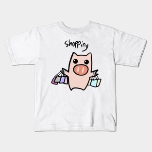 Shopping Pig Kids T-Shirt